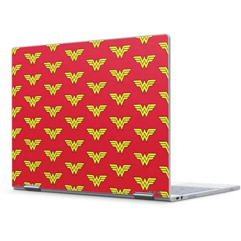 DC Comics Wonder Woman Logo Pattern Pixelbook Skin